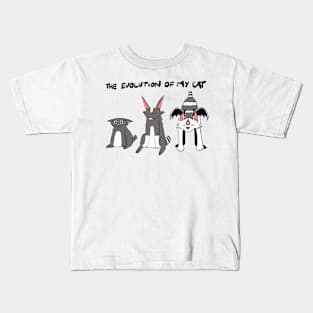 Evolution of my cat. Kids T-Shirt